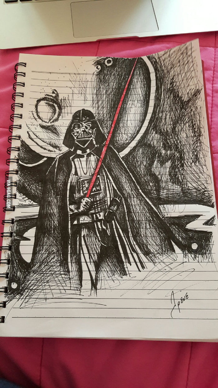 My friend got bored in class so she drew me this - 9GAG