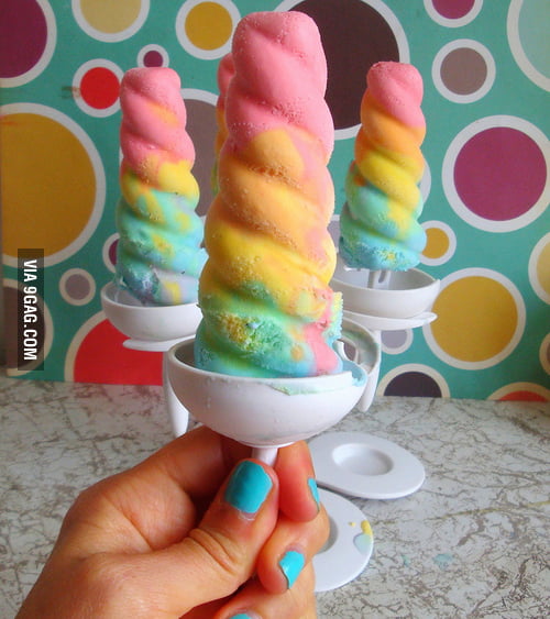  Rainbow  ice  cream pops  9GAG