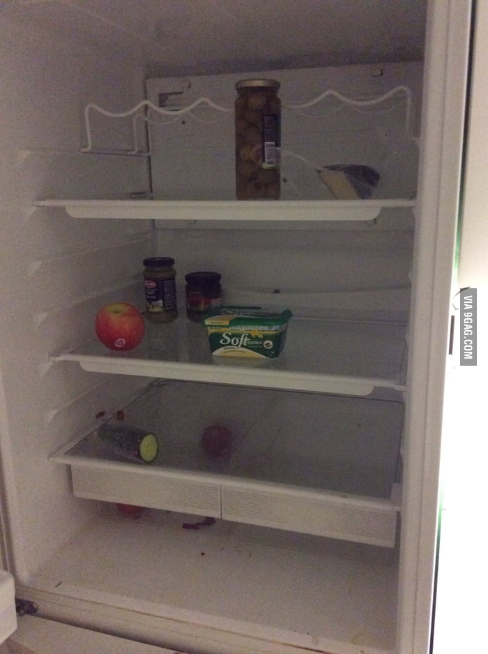 When you look inside your fridge and realised you're broke... 9GAG