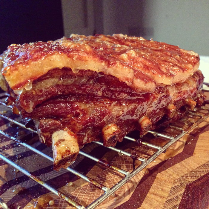 Slow Cooked Pork Belly with Honey Glaze 9GAG
