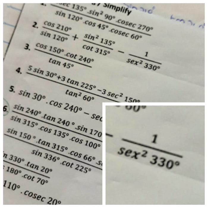 Guess I know what my math teacher thinks of while making tests - 9GAG