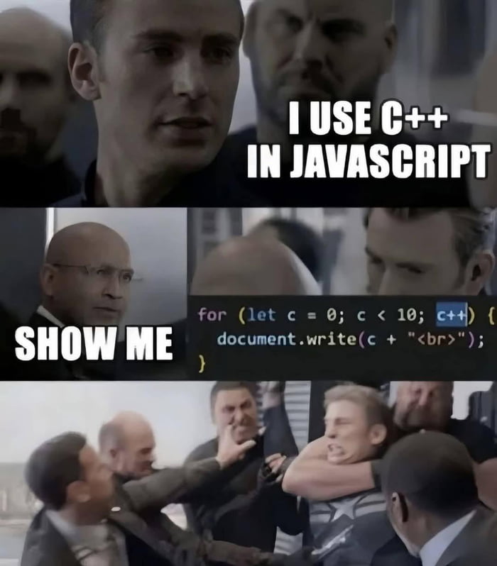 ToldThemIUseCppInJavaScriptNowImBannedFromTheDevTeamMeeting - 9GAG