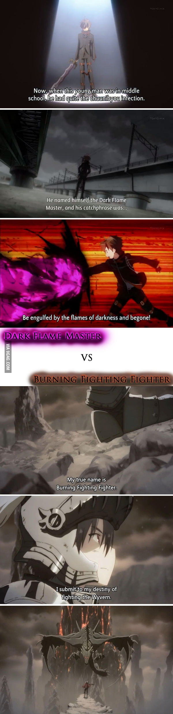 Dark Flame Master vs Burning Fighting Fighter!!!