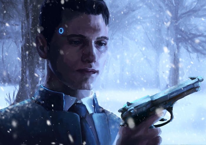 I drew Connor from Detroit become human. 