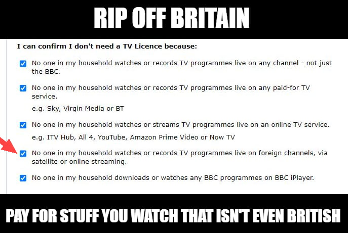 Rip Off Britain. So apparently, I need to pay the UK if I watch stuff ...