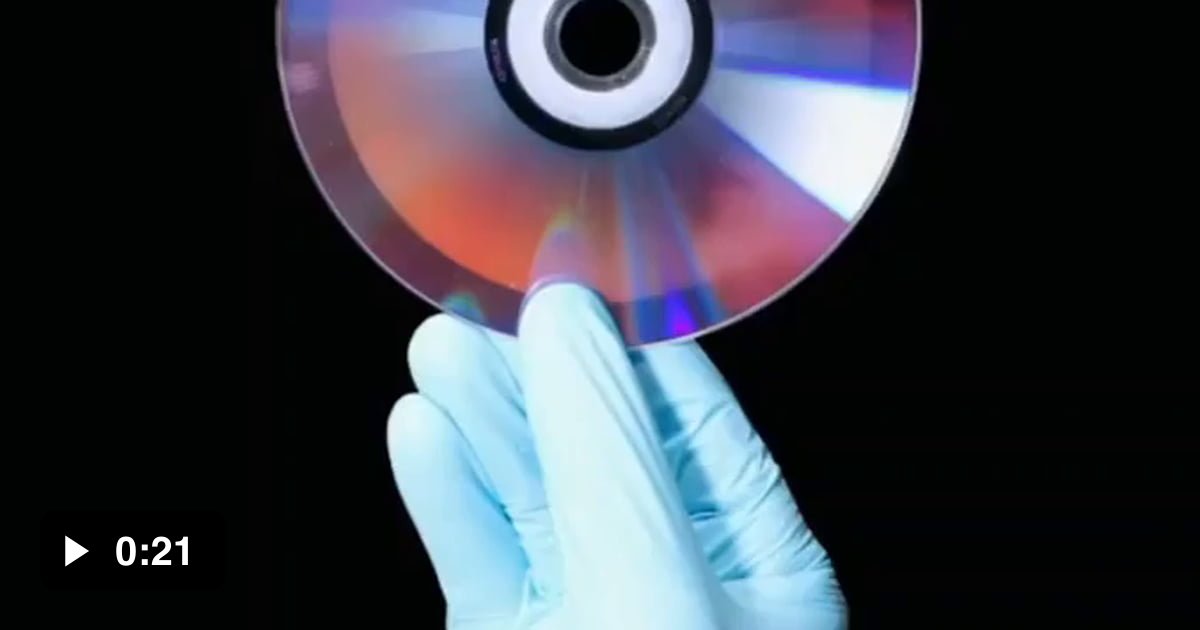 Zooming into a CD until 'pits' are revealed. These extremely miniscule
