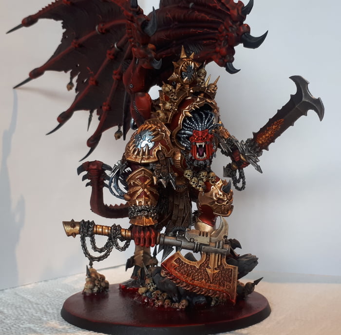 Had an absolute blast painting Angron, it felt like a marathon but it was  worth the effort. More angles in the comments and tips to improve are  always welcome. - 9GAG