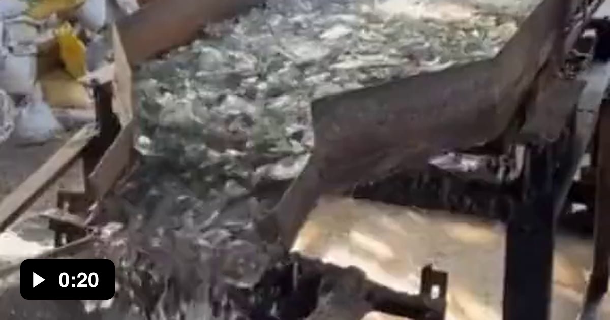 Making drinking glasses with recycled glass in a factory. 9GAG