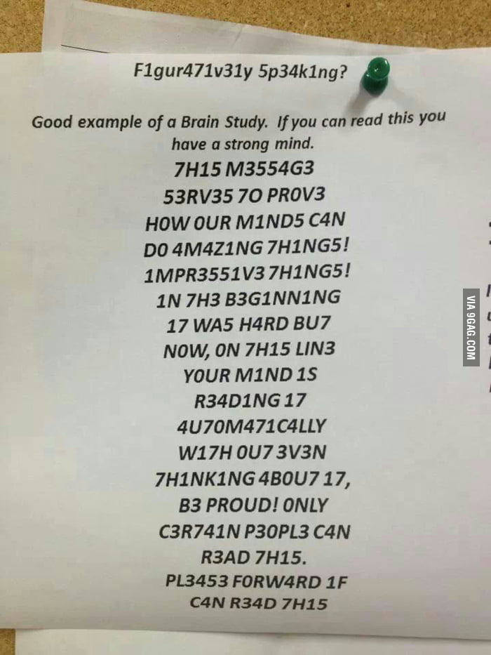 Lol, I can read it - 9GAG