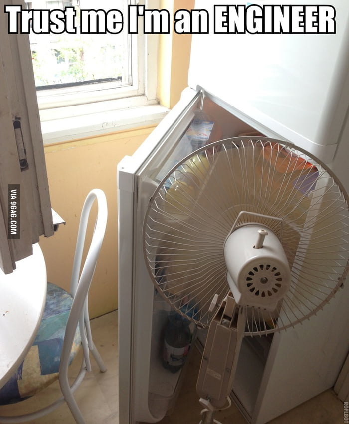 How to fix a broken fridge. 9GAG