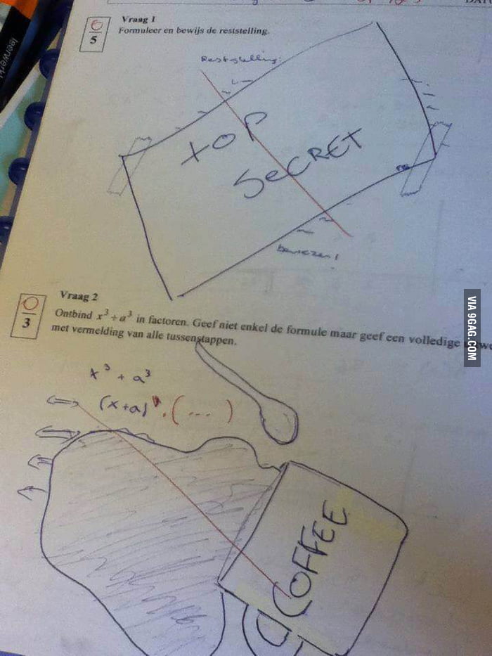 That's one way to make an exam