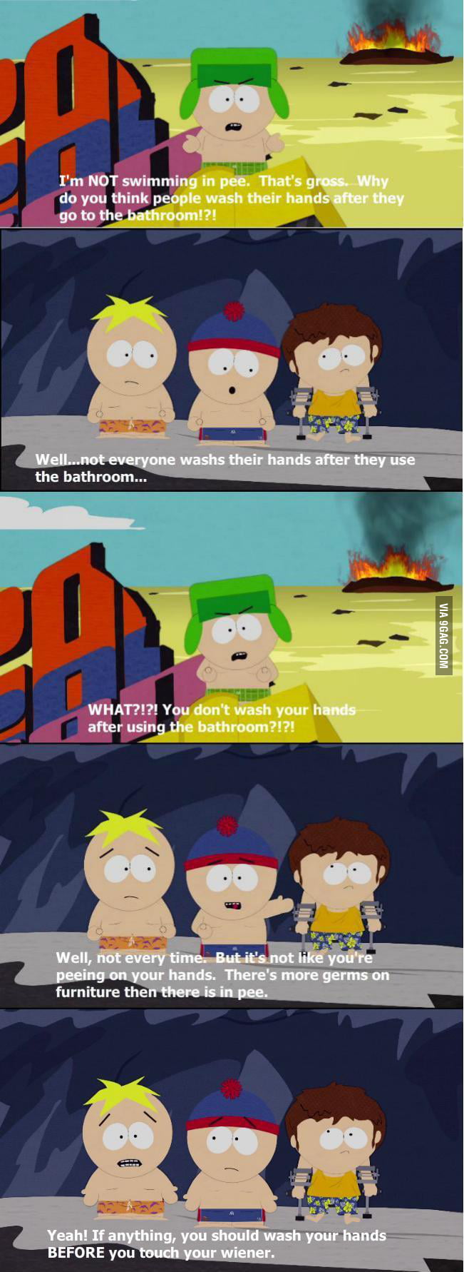 Do you have to wash your hands after you pee While Were On The Subject Of Pee South Park Nailed It 9gag