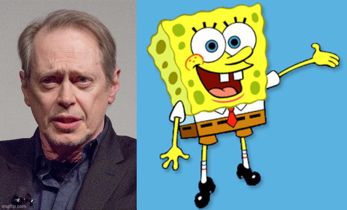 Steve Buscemi and Spongebob are both dubbed by the same voice