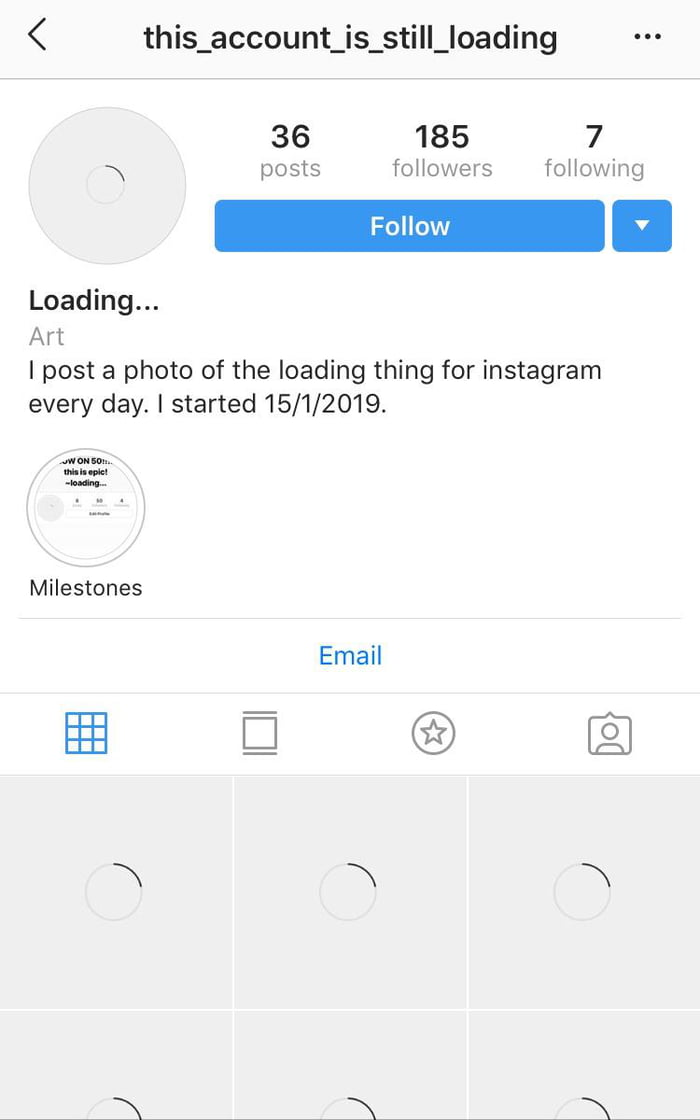 This Guy On Instagram Just Posts The Same Damn Pic Of A Loading Screen 