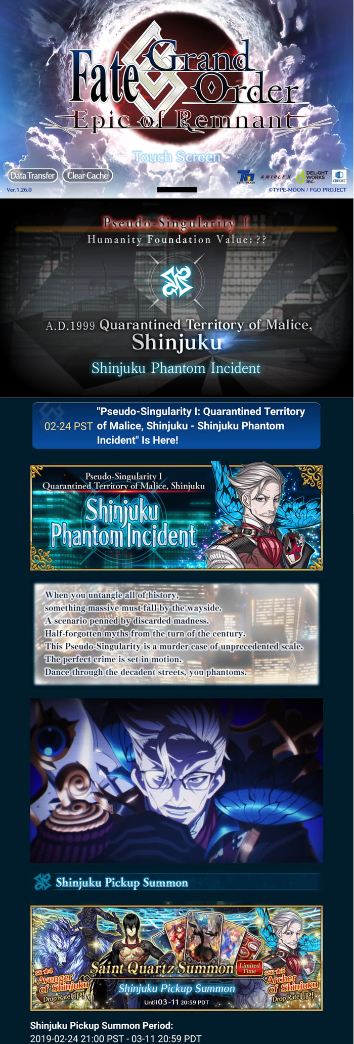 Shinjuku is finally here in FGO, get those edgy evil servants ready because Bond EXP is doubled