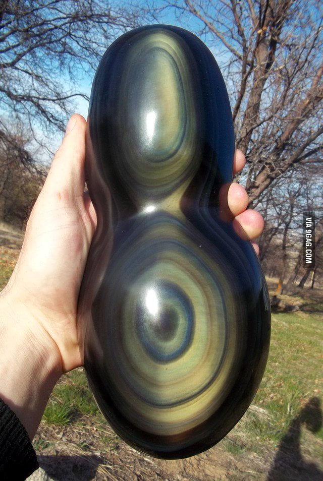 Как выглядит обсидиан в реальной Polished Rainbow Obsidian - 9GAG