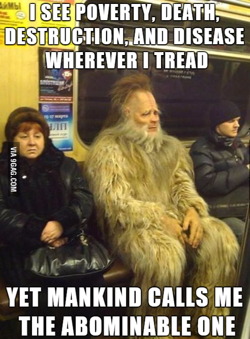 Introspective Yeti cannot grasp why - 9GAG