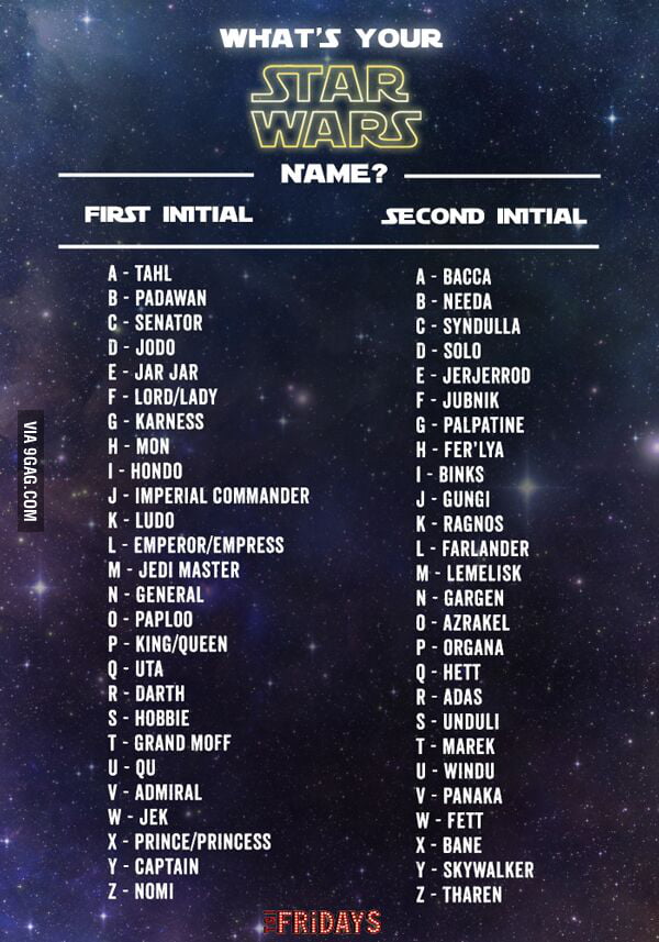 What s your Star Wars name 9GAG