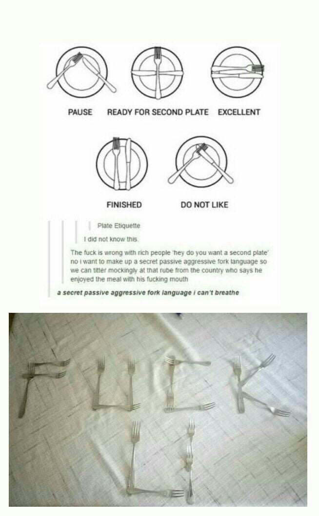 THE SECRET PASSIVE AGGRESSIVE FORK LANGUAGE 9GAG