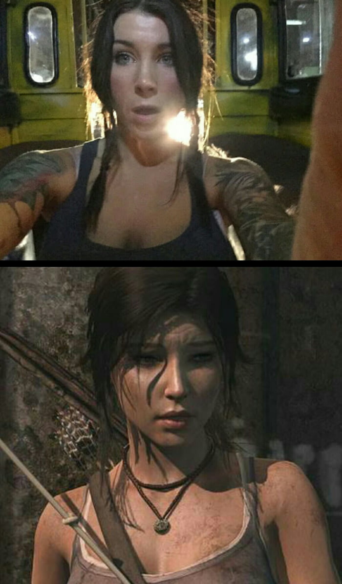 Felicity Feline as Lara Croft. - 9GAG