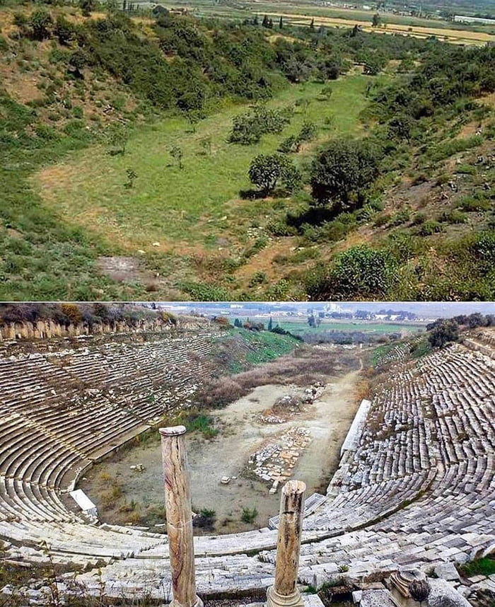 before-and-after-of-the-excavation-of-the-ancient-greek-stadium-9gag