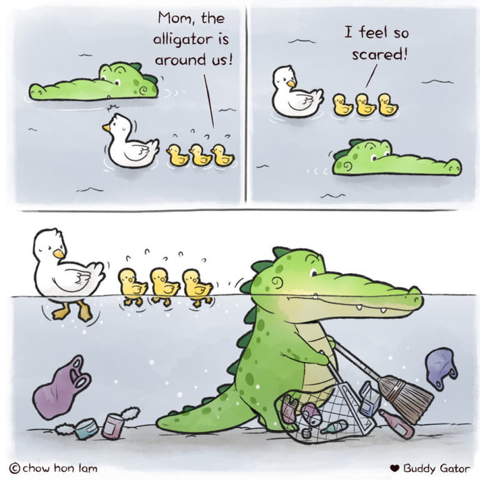 The alligator is around. - 9GAG