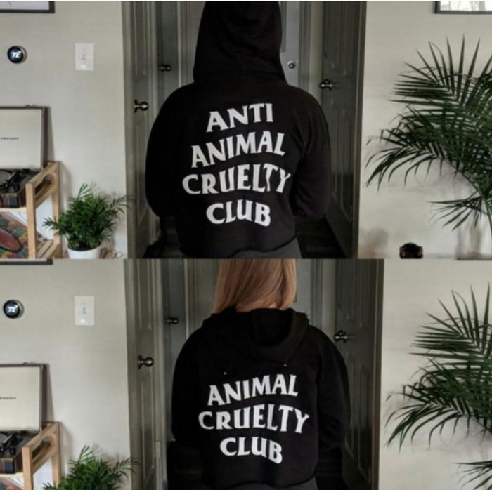 Anti animal shop cruelty club sweatshirt