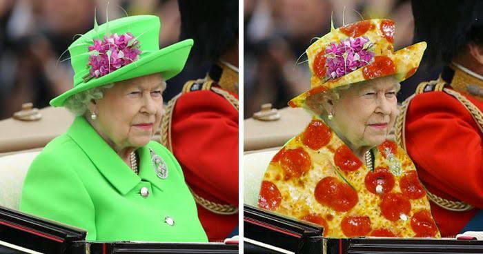 Queen Elizabeth wearing green screen - 9GAG