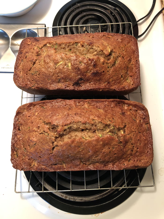 Zucchini bread. Smells are awesome. 9GAG