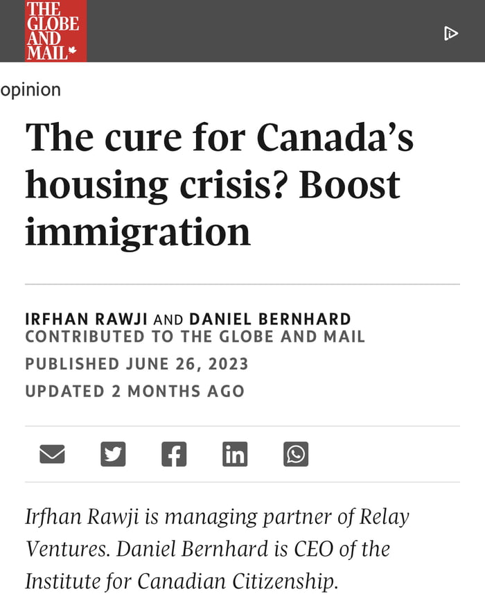 Canada Needs Alot More Immigration To Stop Its Decline In Living