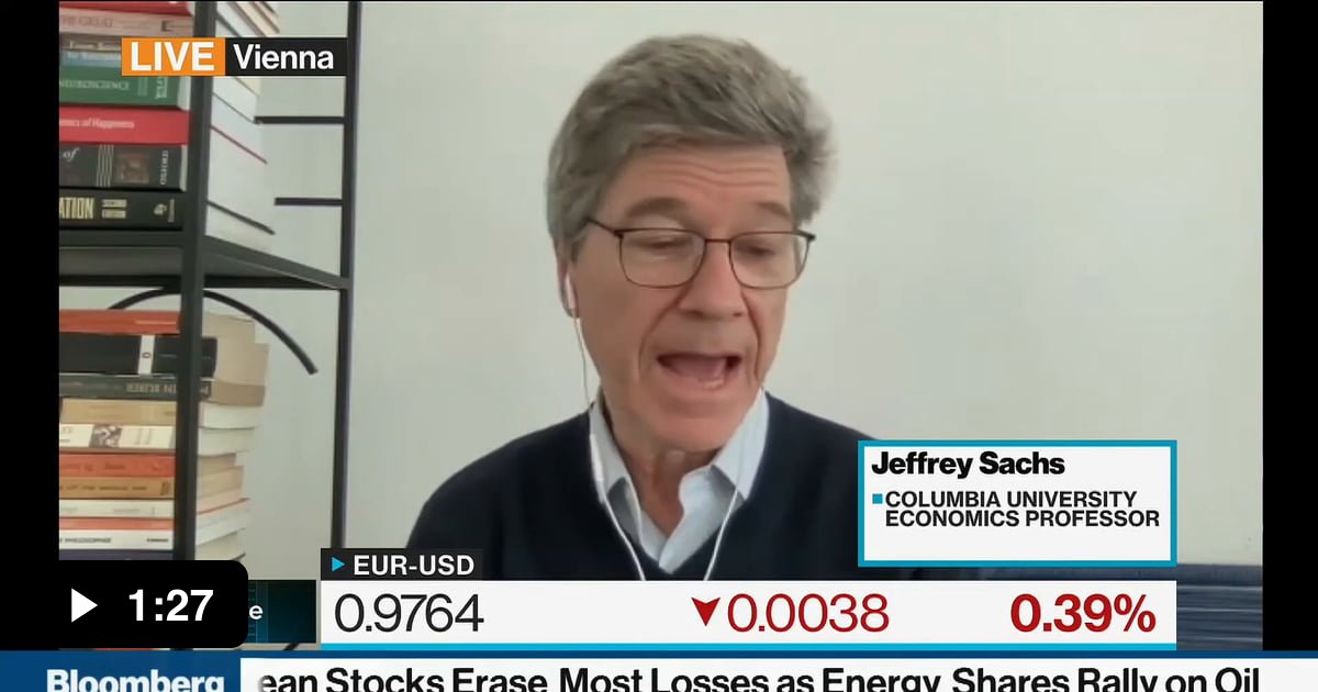 Jeffrey Sachs, Professor At The University Of Columbia, Telling The ...