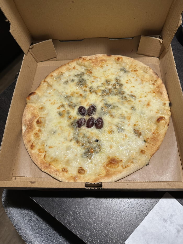 Ordered a pizza with olives. - 9GAG