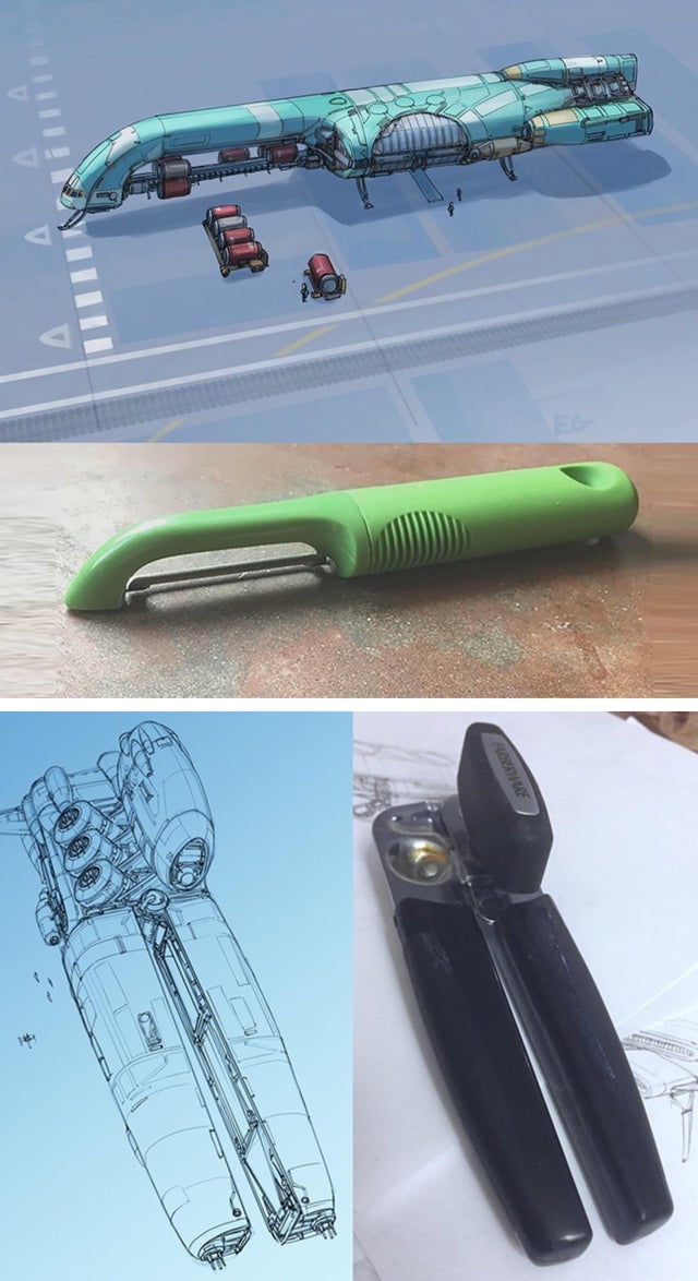 Artist turns everyday objects into spaceship concept - 9GAG