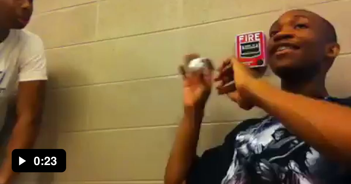 He has a reason to be scared of fire alarms now... 9GAG