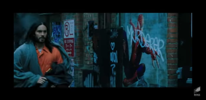 Sam Raimi Morbius Sam Raimi Spider-man graffiti in Morbius trailer - 9GAG