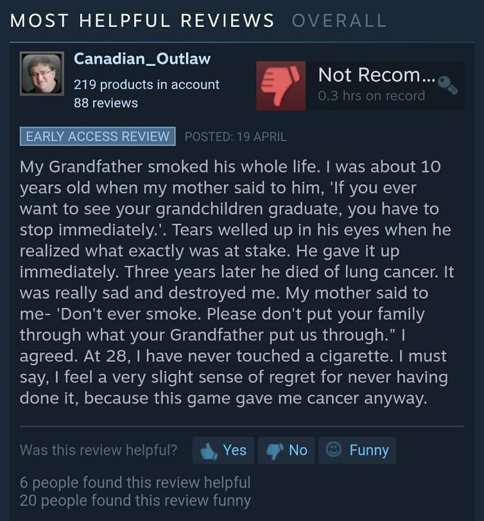 This review on the front page of steam - 9GAG