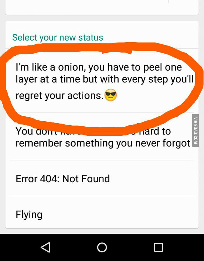 What Do You Guys Think About This WhatsApp Status 9GAG