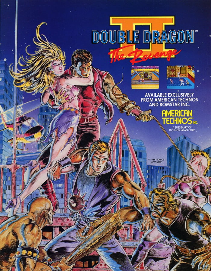 Double Dragon Ii The Revenge Cover Art In Gag