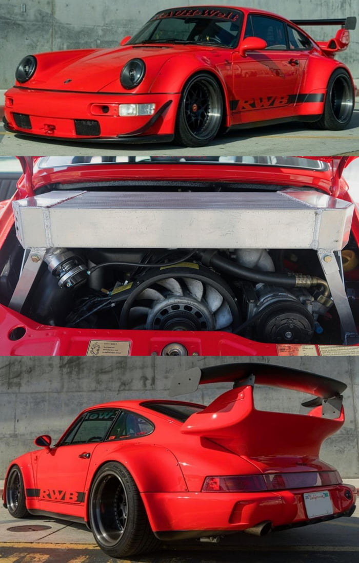 RWB 1989 Porsche 911 Carrera 4 3.6T Flat-Six Guards Red - 9GAG