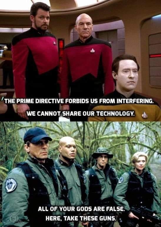 Virgin Star Trek vs Chad SG-1 - 9GAG