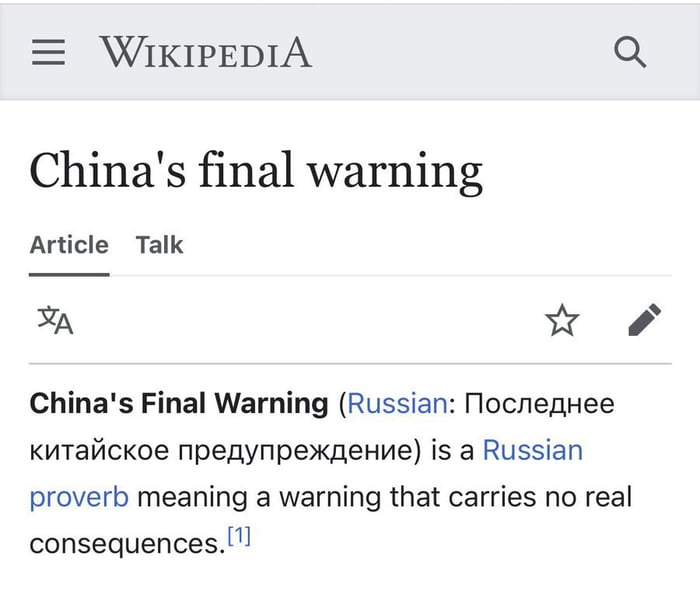 I Find It Instantly Funny That China S Final Warning Is A RUSSIAN