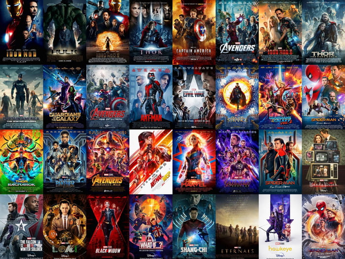 Official Posters of all 32 titles in the MCU so far... - 9GAG