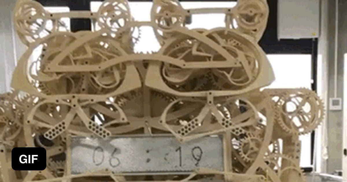 A design student in Japan built and designed this moving clock that ...