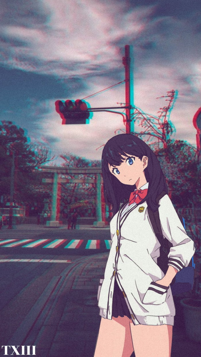 Stylistic Real Photo Glitch Rikka Takarada From SSSSGridman Ver