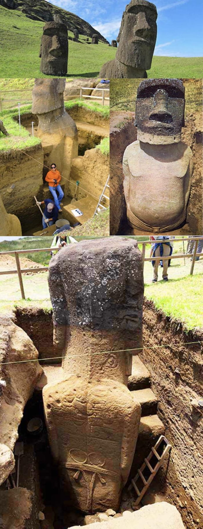 The Easter island statues have bodies - 9GAG