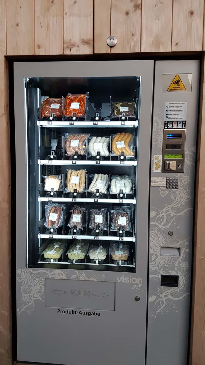 Sausage And Other q Essentials Vending Machine In Oberammergau Germany 9gag