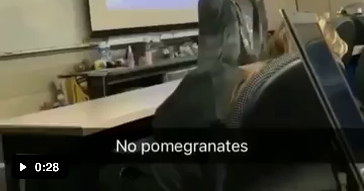 Why would she say “no pomegranates”?! 9GAG