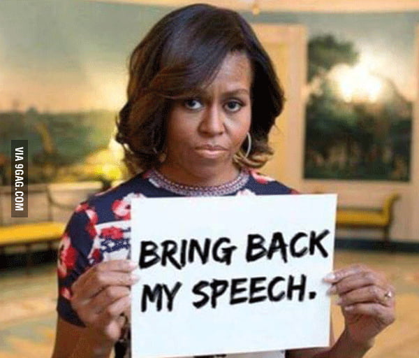 Michelle Obama after Melanie Trumps Speech - 9GAG