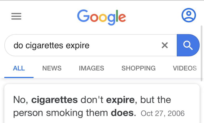 You are going to EXPIRE