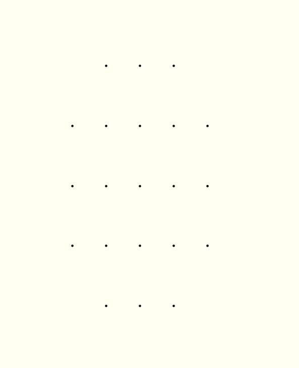 Connect the 21 dots, the rules are you can use a maximum amount of 7 ...